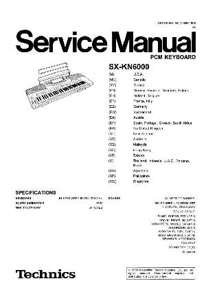 Сервисная инструкция Technics SX-KN6000 ― Manual-Shop.ru