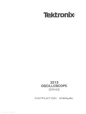 Сервисная инструкция Tektronix 2213 Oscilloscope ― Manual-Shop.ru