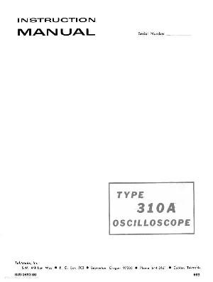 Сервисная инструкция Tektronix 310A Oscilloscope ― Manual-Shop.ru