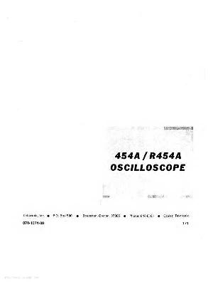 Сервисная инструкция Tektronix 454A Oscilloscope ― Manual-Shop.ru