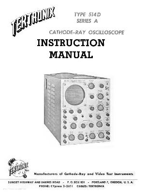 Сервисная инструкция Tektronix 514D Oscilloscope ― Manual-Shop.ru