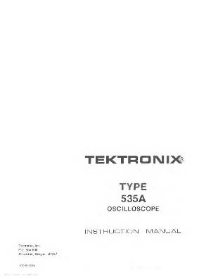 Сервисная инструкция Tektronix 535A Oscilloscope ― Manual-Shop.ru