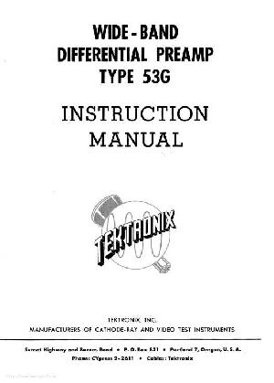 Сервисная инструкция Tektronix 53G PREAMP ― Manual-Shop.ru
