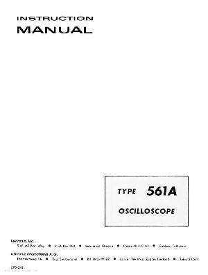 Сервисная инструкция Tektronix 561A Oscilloscope ― Manual-Shop.ru