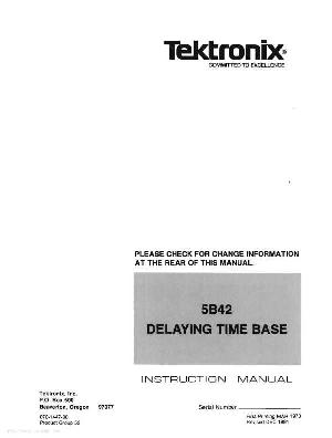 Сервисная инструкция Tektronix 5B42 ― Manual-Shop.ru