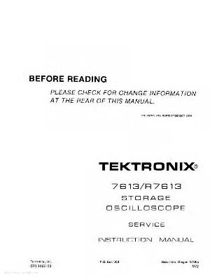Сервисная инструкция Tektronix 7613 ― Manual-Shop.ru