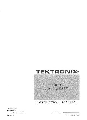 Сервисная инструкция Tektronix 7A19 ― Manual-Shop.ru