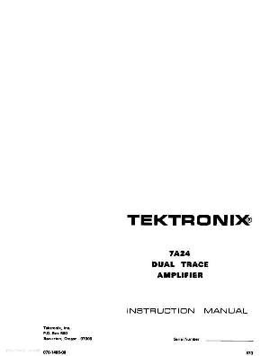Сервисная инструкция Tektronix 7A24 ― Manual-Shop.ru