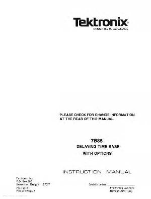 Сервисная инструкция Tektronix 7B85 ― Manual-Shop.ru