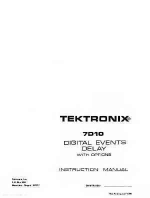Service manual Tektronix 7D10 ― Manual-Shop.ru