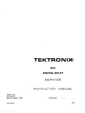 Сервисная инструкция Tektronix 7D11 DIGITAL-DELAY ― Manual-Shop.ru