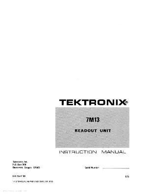 Сервисная инструкция Tektronix 7M13 ― Manual-Shop.ru