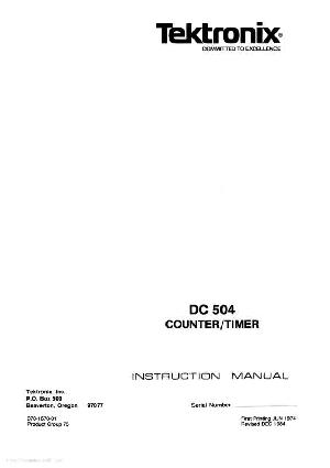 Сервисная инструкция Tektronix DC504 COUNTER TIMER ― Manual-Shop.ru