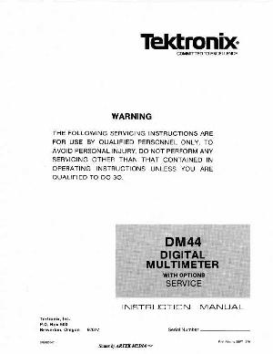 Сервисная инструкция Tektronix DM44 DIGITAL MULTIMETER ― Manual-Shop.ru