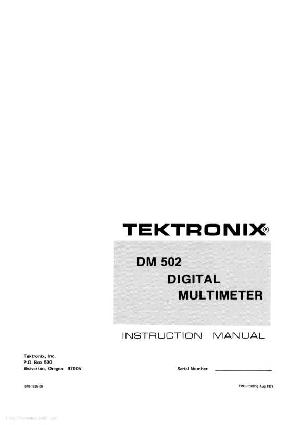 Сервисная инструкция Tektronix DM502 MULTIMETER ― Manual-Shop.ru