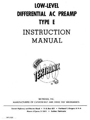 Сервисная инструкция Tektronix E ― Manual-Shop.ru