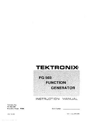 Сервисная инструкция Tektronix FG503 FUNCTION-GENERATOR ― Manual-Shop.ru