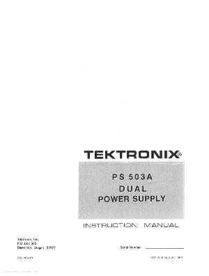 Сервисная инструкция Tektronix PS503A DUAL-POWER ― Manual-Shop.ru