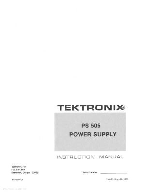 Сервисная инструкция Tektronix PS505 POWER-SUPPLY ― Manual-Shop.ru