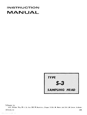 Сервисная инструкция Tektronix S-3 SAMPLING-HEAD ― Manual-Shop.ru