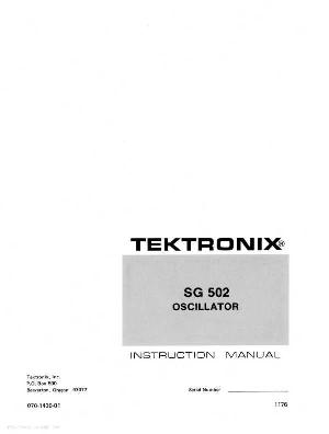 Сервисная инструкция Tektronix SG502 OSCILLATOR ― Manual-Shop.ru