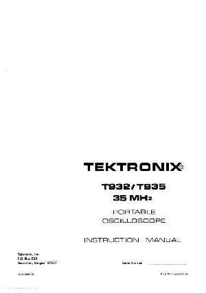 Сервисная инструкция Tektronix T935 ― Manual-Shop.ru