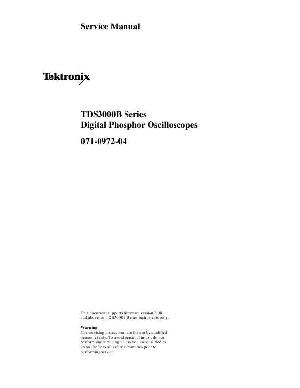 Сервисная инструкция Tektronix TDS3000B Oscilloscope ― Manual-Shop.ru