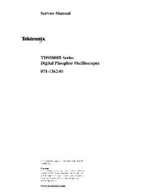 Сервисная инструкция Tektronix TDS5000B DIGITAL PHOSPHOR OSCILLOSCOPES ― Manual-Shop.ru