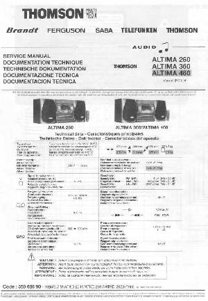 Сервисная инструкция Thomson ALTIMA-260, 360, 460 ― Manual-Shop.ru