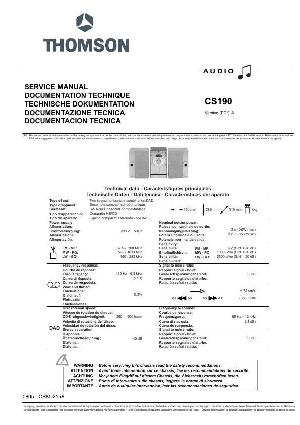 Сервисная инструкция Thomson CS190 ― Manual-Shop.ru