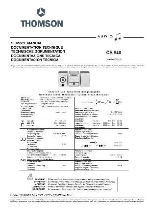 Сервисная инструкция Thomson CS540 ― Manual-Shop.ru