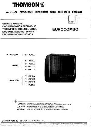 Сервисная инструкция Thomson T14VB12, T14VB22A, EUROCOMBO CHASSIS ― Manual-Shop.ru