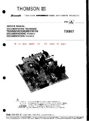 Сервисная инструкция Thomson TX807 ― Manual-Shop.ru