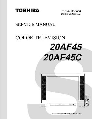 Сервисная инструкция Toshiba 20AF45 ― Manual-Shop.ru