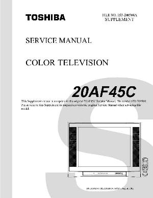 Сервисная инструкция Toshiba 20AF45C ― Manual-Shop.ru
