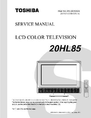 Сервисная инструкция Toshiba 20HL85 ― Manual-Shop.ru