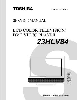 Сервисная инструкция Toshiba 23HLV84 ― Manual-Shop.ru