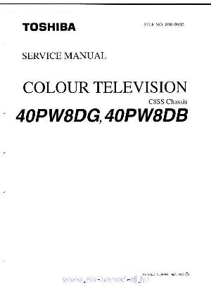 Service manual Toshiba 40PW8DB, 40PW8DG ― Manual-Shop.ru