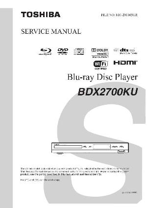 Сервисная инструкция Toshiba BDX-2700KU ― Manual-Shop.ru