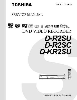Сервисная инструкция Toshiba D-R2, D-KR2 ― Manual-Shop.ru
