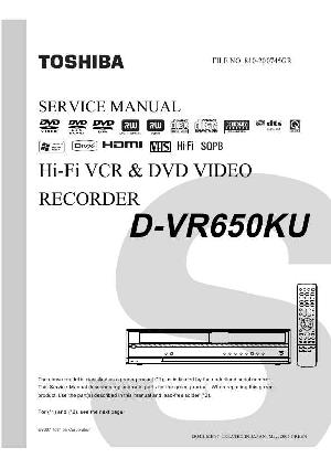 Сервисная инструкция Toshiba D-VR650KU ― Manual-Shop.ru