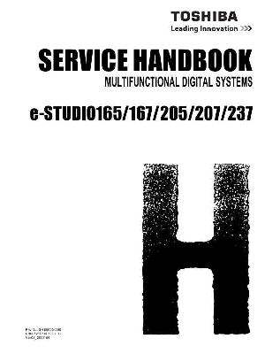 Сервисная инструкция Toshiba E-STUDIO-165, 167, 205, 207, 237 SERVICE HANDBOOK ― Manual-Shop.ru