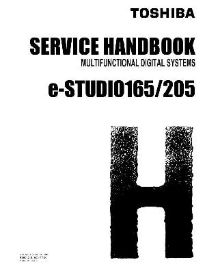 Сервисная инструкция Toshiba E-STUDIO-165, 205, Service Handbook ― Manual-Shop.ru