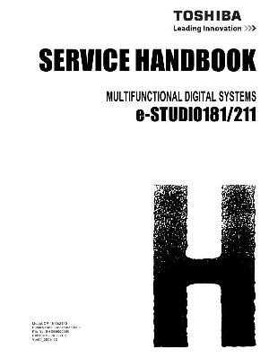 Сервисная инструкция Toshiba E-studio 181, 211, DP-1810, DP-2110 Service Handbook ― Manual-Shop.ru