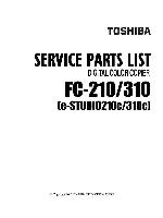 Service manual Toshiba E-STUDIO-210, 310, PARTS MANUAL