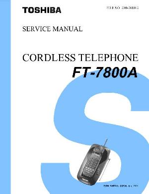 Сервисная инструкция Toshiba FT-7800A ― Manual-Shop.ru