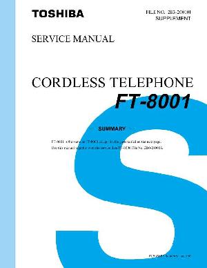 Сервисная инструкция Toshiba FT-8001 ― Manual-Shop.ru