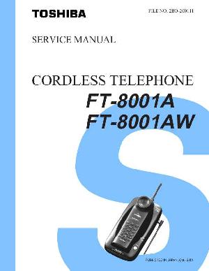 Сервисная инструкция Toshiba FT-8001A, FT-8001AW ― Manual-Shop.ru