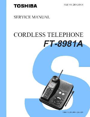 Сервисная инструкция Toshiba FT-8981A ― Manual-Shop.ru