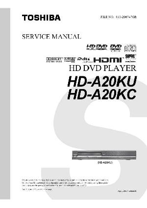 Сервисная инструкция Toshiba HD-A20 ― Manual-Shop.ru